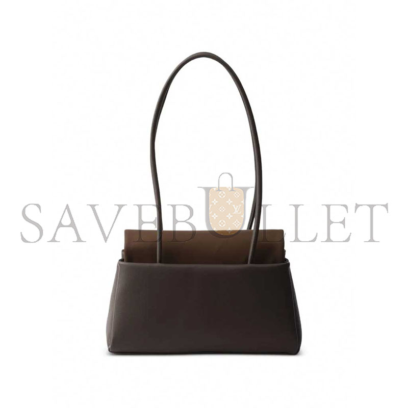 Pra*a PASSAGE MEDIUM LEATHER BAG WITH RE-NYLON FLAP 1BA495 (28.5*14.5*12cm)